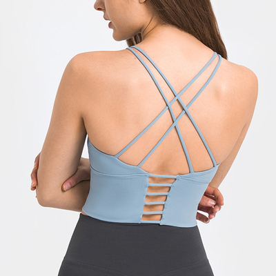 Yoga Women's Strappy Sports Bras Criss Back Workout Padded Wireless Yoga Top