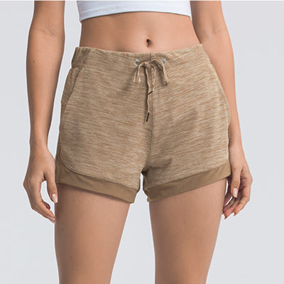 Womens Pocket Yoga Pants 4 Way Stretch Casual Comfy Shorts Sports Running