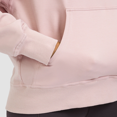 Simple Yoga Casual Loose Drop Shoulder Pullover Hooded Sweater Women