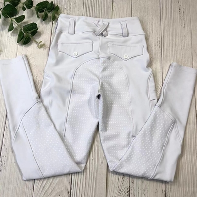 XL White Horse Riding Pants For Children Equestrian Competition Breeches